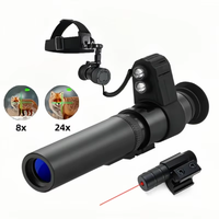Lunette de vision nocturne thermique infrarouge pleine couleur pour extérieur, avec visée croisée, portable ou à fixation frontale, en alliage d'aluminium, écran AMOLED HD