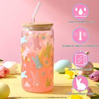 Panier de Cadeaux de Pâques : Couverture Lapin et Œufs, Gobelet 16oz, Bougie Parfumée, Lapin en Plastique Personnalisé Imprimé UV – Merci