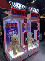 Machine à griffes de jeu d'arcade Rose Date Lucky Gift Prize Cut to Win Barber Lucky 7, avec fonction de découpe automatique de cadeaux et de prix gagnés