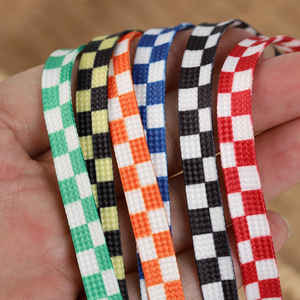 Cordones de Zapatos con Diseño de Tablero de Ajedrez, Estilo Unisex, Planos, para Zapatillas de Lona de los Años 70, AJ1, <span class=keywords><strong>AF1</strong></span>, Dunk Sports, Hechos en China, Un Par - Product Image 1