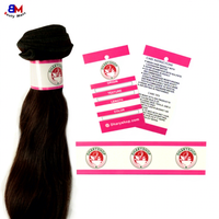Étiquettes personnalisées de haute qualité pour perruques avec logo, étiquettes cadeaux en papier pour emballage d'extensions capillaires et lots de mèches