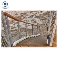Poteau de balustrade moderne en câble métallique avec système de tension à faible coût en acier inoxydable