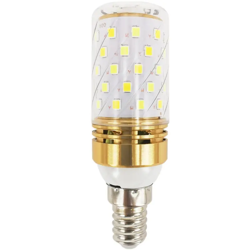 Household LED three-color dimming corn lamp candle bulb E14 E27 light bulb