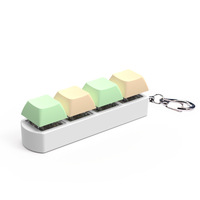 Personnaliser 4 en 1 lumière LED porte-clés mécanique Keycap Fidget Toy Clicker Stress Relief Keyboard Fidget Clicker