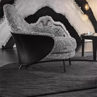 Fauteuil paresseux nordique moderne en métal non pliable pour salon, balcon et mobilier de maison de loisirs
