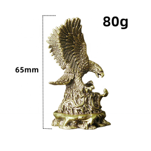 Kustom Kuningan Elang Ornamen Kecil Klasik Vintage Dekorasi Meja Mainan Seni Koleksi - Product Image 4
