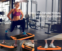 Plataforma aeróbica ajustable 4 en 1 para gimnasio, escalón de ejercicio multifunción
