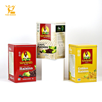 Benutzer definiertes Logo Weihnachten Shrik Tin Square Metall dose für die Lagerung von Lebensmitteln Tee Kerzen Snacks Brot Black Candy für Kuchen Cookie Verpackung