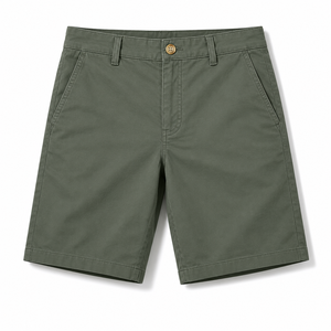 Shorts Bermuda Homme Personnalisés 100% Coton Tissu Oxford Taille Mi-Haute Boutons Couleur Unie Style Décontracté Respirant Avec Poches - Product Image 2