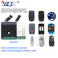 Mini Receptor YET477 9~24V 433Mhz Universal de Código Abierto 1CH, Interruptor de Control Remoto para Puerta de Garaje, Motor de Portón, Sistema de Iluminación
