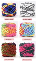 3.3 Grands écheveaux de fil chenille finement filé, blanchi brillant, en laine et coton monofilament épais, pour tricot de chaussons et chaussures DIY