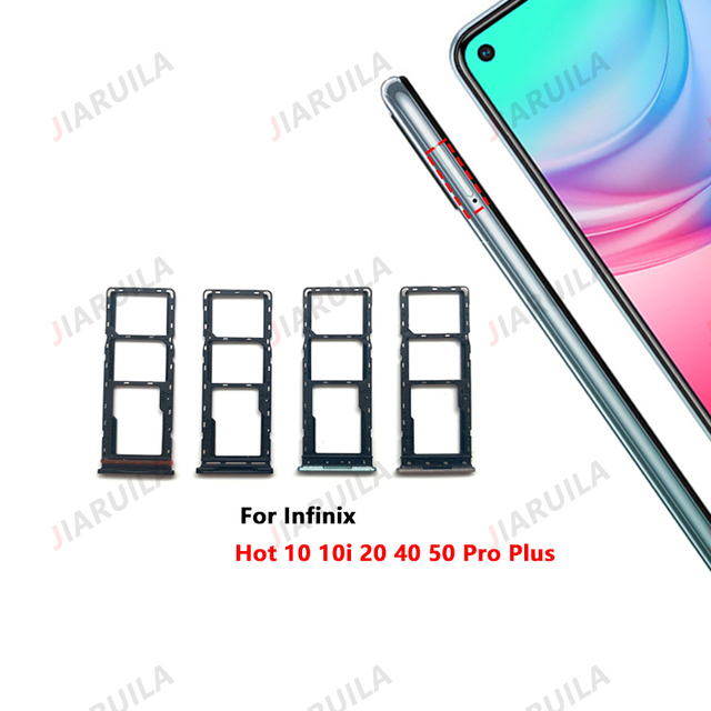 Mobile Phone Spars Parts for Infinix Hot 10 Pro 10i X659 20 Play 40 Pro 50 Pro Plus SIM Card Tray Slot Repair Parts Flex Cable