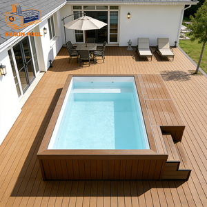 Comprar Piscina Elevada de Fibra de Vidrio Barata, Pequeña, Rectangular para Exterior con Sofá, Tipo Jacuzzi y Spa - Product Image 4
