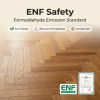 Parquet contrecollé en chêne russe certifié ENF, motif chevrons, 600x78x14mm, pour salon moderne et villa
