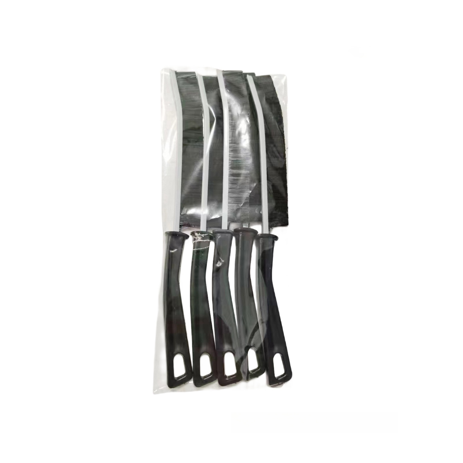 Brosse en alliage noir [sac OPP] 5 pièces