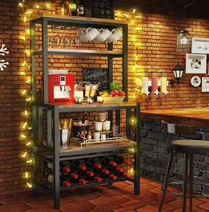 بيع بالجملة OEM/ODM 5 طبقات رف مطبخ خبازين رف بار نبيذ قائم بذاته حامل ميكروويف قهوة - Product Image 3