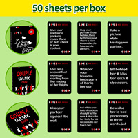 Jeu de cartes romantiques personnalisé pour adultes, 50 cartes, jeu de conversation intime pour couples, jeu de nuit pour les amoureux