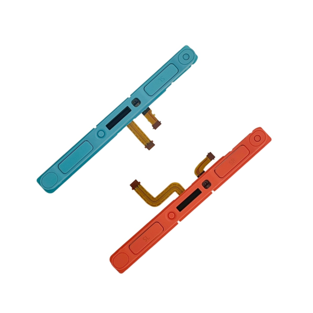 Left & Right Slider Rail Assembly with Flex Cable for Nintendo Switch 2 Orange Blue Slide Track Repair Parts