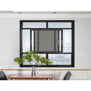 Fenêtre en aluminium à rupture de pont thermique, <span class=keywords><strong>double</strong></span> <span class=keywords><strong>vitrage</strong></span> moderne, insonorisée, certifiée Energy Star, sur mesure pour villa et hôtel - Product Image 3