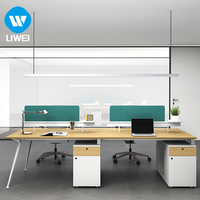 Bureaux informatiques en bois et métal à prix d'usine, table de poste de travail modulaire moderne, combinaison flexible, durable et écologique pour le bureau