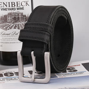 Cinturón de cuero genuino de alta calidad Cinturón de cuero de vaca lavado Cinturón de hebilla de PIN para hombres - Product Image 6