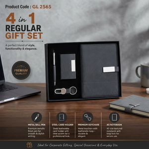 Elegante Combo de Regalo Ejecutivo con Agenda A5, Bolígrafo Magnético Metálico, Tarjetero y Llavero de Cuero Sintético para Eventos Corporativos - Product Image 5