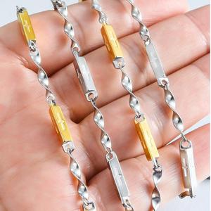Chaîne Rolo en acier inoxydable de 3 mm de largeur, couleur or/argent, collier de haute qualité pour hommes et femmes, accessoires de bijoux - Product Image 6