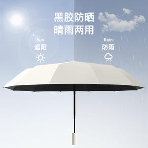 Venta al por mayor 24-Bone Paraguas plegable automático Gran protección UV Protector solar con diseño de costillas de 12K para hombres Mujeres para regalos de negocios - Product Image 3