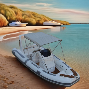 CE certificato PVC Hypalon costola 580 Yacht di lusso in fibra di vetro gonfiabile usato pesca Sport barca per la vendita - Product Image 1
