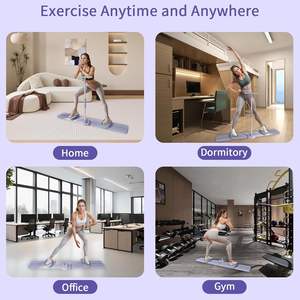 เครื่องฝึกสกีปรับระดับได้ ทำจากเหล็กและพลาสติก PP พร้อมอุปกรณ์ฝึกสะโพก สำหรับออกกำลังกายทั่วร่างกายที่บ้าน - อุปกรณ์ออกกำลังกายแบบพกพา พับเก็บได้ - Product Image 6