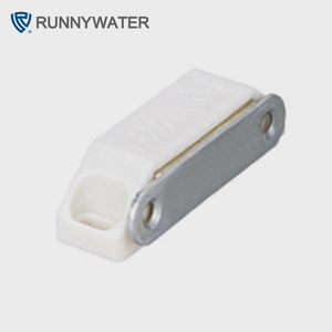 Clip magnétique en plastique pour porte de placard avec finition blanche/marron, design moderne pour salle de bain, cuisine, salon - Product Image 1