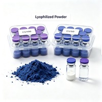 Poudre de Tripeptide-1 de Cuivre GHK-Cu de Qualité Cosmétique CAS 89030955 Formule Moléculaire C14H21CuN6O6 Pureté Élevée 99% Produits Chimiques pour Soins Capillaires