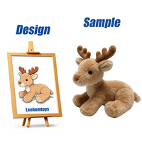 Jouets en peluche pour animaux, en matériau écologique doux, vente en gros directe d'usine, cerf en peluche, certifié CE EN71 ASTM F963 CPC