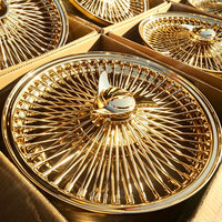 Jantes en alliage de luxe plaquées or, à 150 rayons, 6 trous, avec spinner, de 13 à 26 pouces, y compris 24 et 26 pouces, pour Lowrider