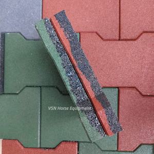 Adoquines de goma de hueso de perro de alta resistencia para pasillos de establo de caballos Alfombrillas estables antideslizantes de larga duración Reducción de ruido que absorbe impactos - Product Image 3