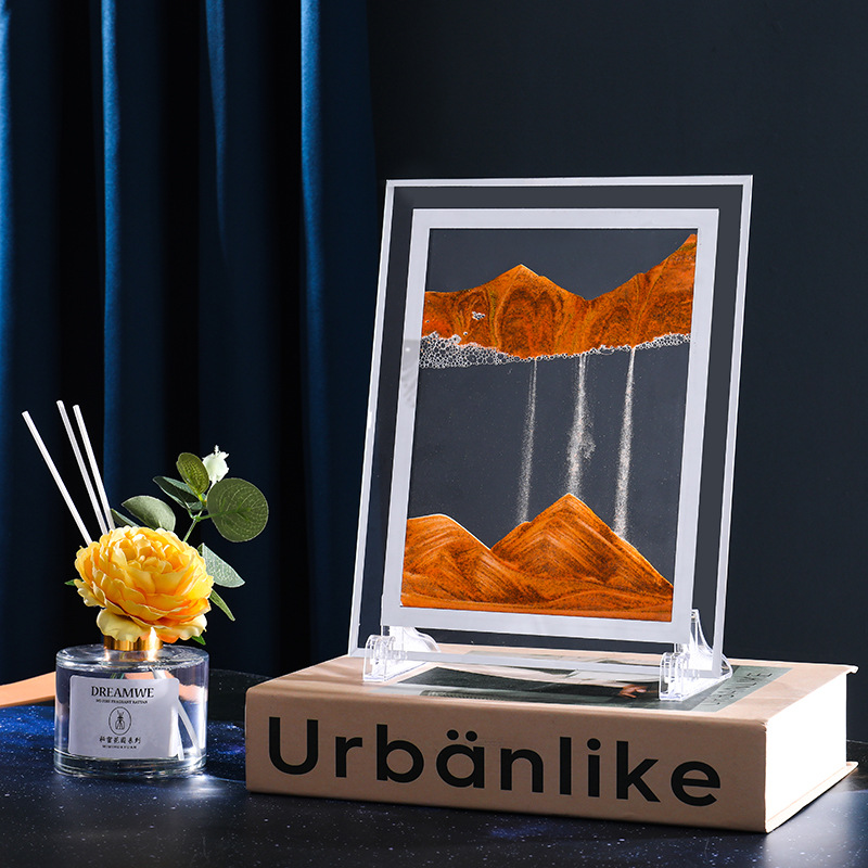 Дропшиппинг и оптовая продажа 3D цветная движущаяся песчаная рамка плавучий песок художественный Рисунок стеклянная песчаная накидка в движении плавучий песок домашний декор