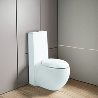Fabricant monobloc de lavage fermé monté en forme d'oeuf de toilette de luxe pour utilisation dans la salle de bain