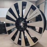 Rines de Aleación de Aluminio Forjado de Alta Calidad, 17 Pulgadas, Base Negra, Plateado Pulido, 5*100/114.3, Compatibilidad Universal para el Mercado de Repuestos