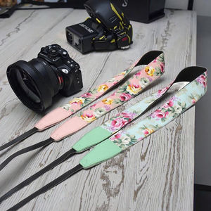 Groothandel op maat gemaakte lederen polyester zeefdruk verstelbare lengte afneembare milieuvriendelijke hoogwaardige universele camerariem - Product Image 1