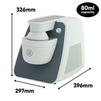 Machine à gelato italienne électrique TooA Milano PRO Green en acier inoxydable, contrôlée par application, à portion individuelle, en forme de balle, 10-20 kg/jour