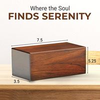 Urna de Madera para Cenizas Humanas, Urnas de Cremación Hechas a Mano para Adultos, Urna Conmemorativa Moderna de Madera, Artículos Funerarios, Cajas para Ceniza
