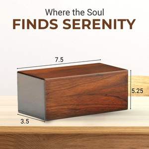 Urna de Madera para Cenizas Humanas, Urnas de Cremación Hechas a Mano para Adultos, Urna Conmemorativa Moderna de Madera, Artículos Funerarios, Cajas para <span class=keywords><strong>Ceniza</strong></span> - Product Image 2