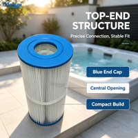 Kartrid Filter Lipat Plastik Portabel Efisiensi Tinggi J-8278 untuk Kolam Renang & Spa Bak Air Panas OEM