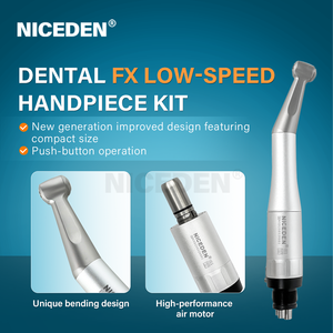 Niceden Kit di Handpiece dentale a bassa velocità pulsante esterno per via d'acqua contro angolo 2/4 fori per aria motore apparecchiature dentali - Product Image 2