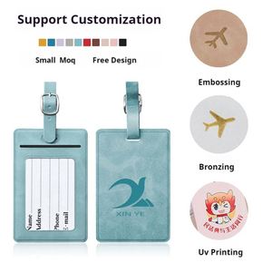 Bagages en cuir tendance pour les voyages aériens, étiquette de bagage minimaliste en PU pour compagnies aériennes - Product Image 4
