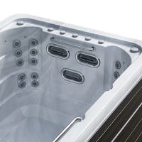 VIRLUX Spa de Natación al Aire Libre con Carcasa de Acrílico Aristech, 55 Chorros de Hidromasaje, Sistema de Piscina Spa, Garantía de 5 Años para el Bienestar Familiar