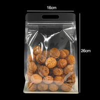 Transparent avec poignée Zip Lsnack Pouchckaging en plastique Gravure impression alimentaire bonbons emballage sac de bonbons sécurité sac sous vide