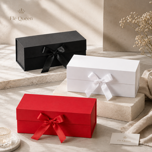 Custom Magnetic Gift <b>Box</b> with Ribbon Bow Luxury Packaging <b>Box</b> for Jewelry <b>Sets</b> and Retail Gifts shipping store packaging - Product Image 1