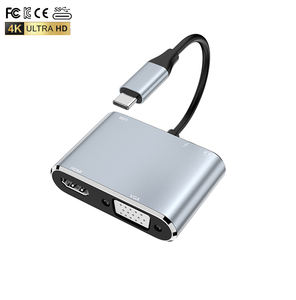 5in1 USB 3.0 <span class=keywords><strong>hdmi</strong></span> hub Répartiteur USB de données ultra-mince avec 4KHDMI <span class=keywords><strong>VGA</strong></span> USB PD65W Audio Laptop Surface Pro <span class=keywords><strong>PS4</strong></span> Drive Flash Drive - Product Image 2
