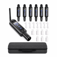 Kit émetteur-récepteur sans fil DMX512 1+6, 2,4 GHz, alimenté par batterie, système DMX sans fil pour éclairage de scène, concert, DJ
